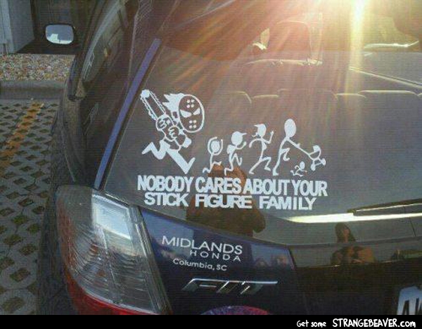 funny family window sticker pictures