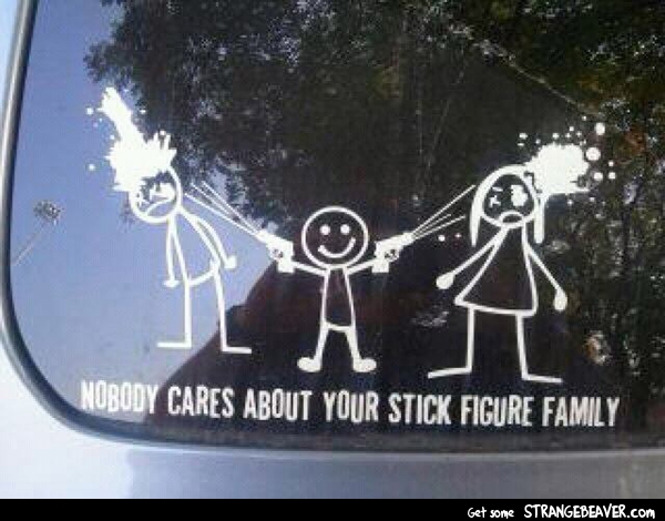 funny family window sticker pictures