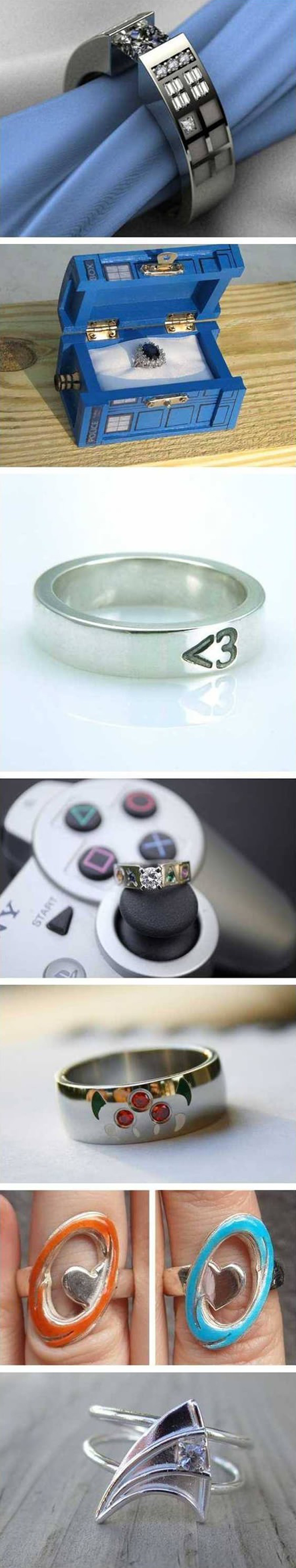 geek wedding rings