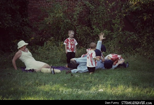 zombie family photo