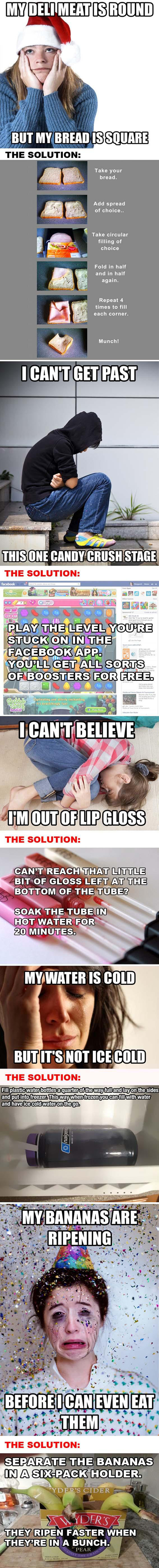 solutions to first world problems