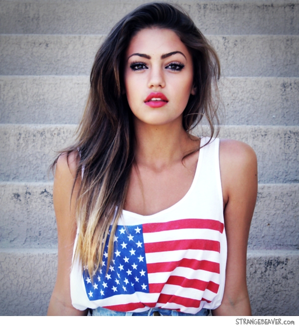american flag sexy hot girl