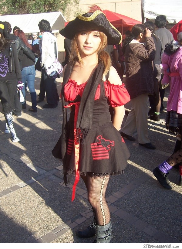 cute girl dressed as pirate