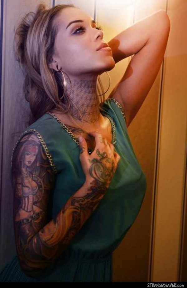 cute girl with tattoos
