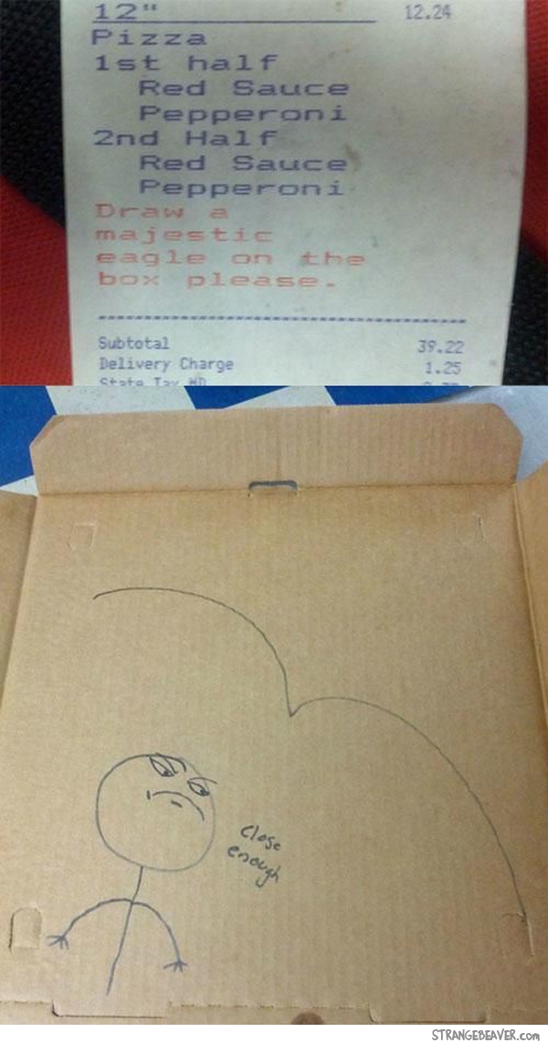 funny pizza box
