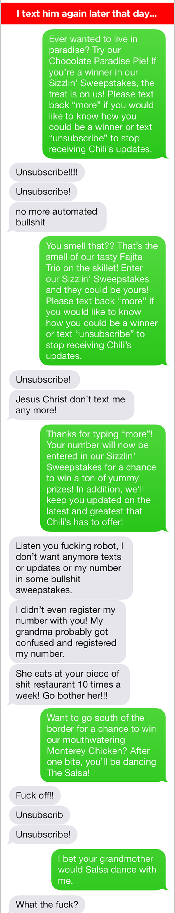 chili's text trolling