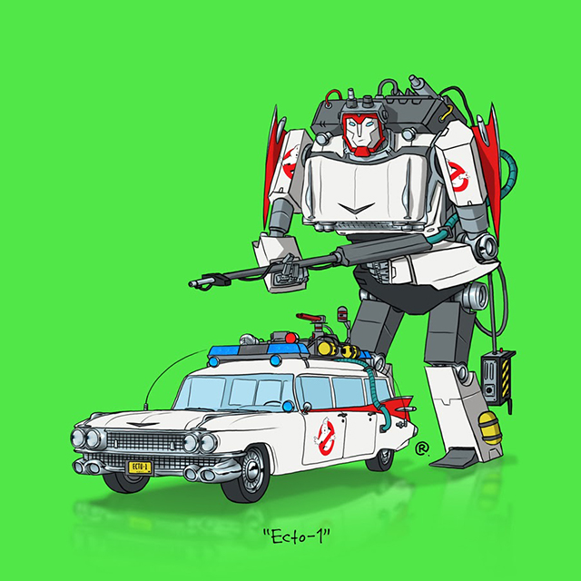ghost busters ecto-1 transformer