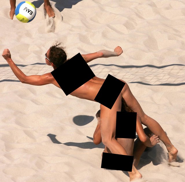 women's beach volleyball censored