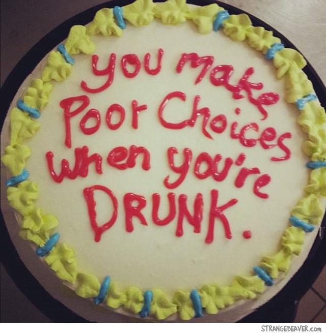 Funny cake message