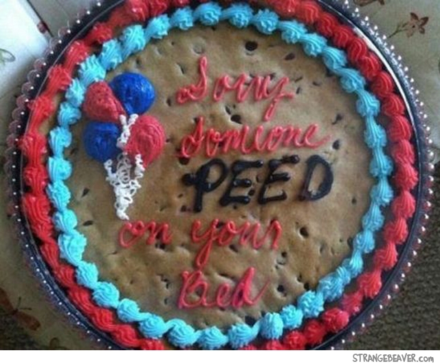 Funny cake message