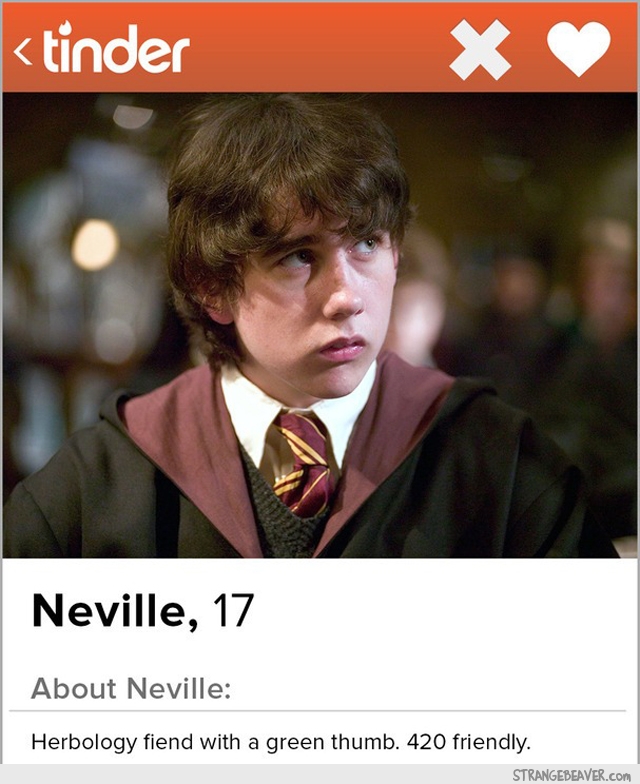 Harry Potter Tinder profile