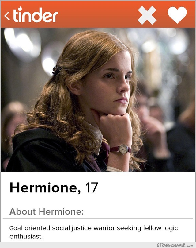 Harry Potter Tinder profile