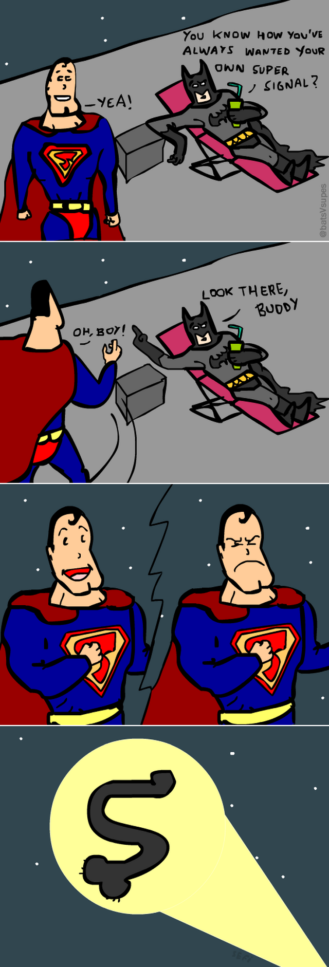 funny Batman vs Superman comic