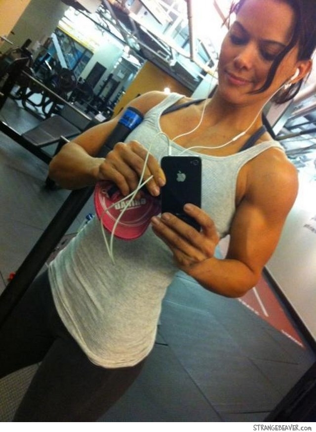 cute girl in the gym