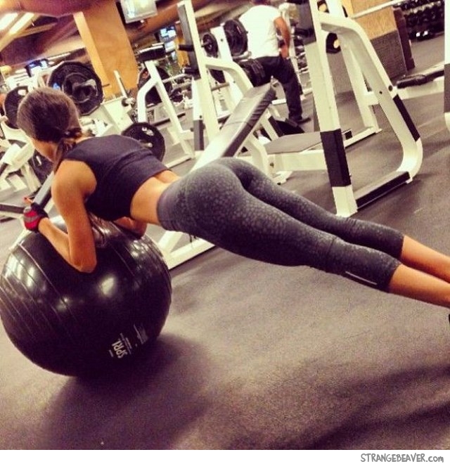 cute girl in the gym