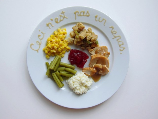 What Thanksgiving Dinner would look like if it was prepared by a famous artist- René Magritte