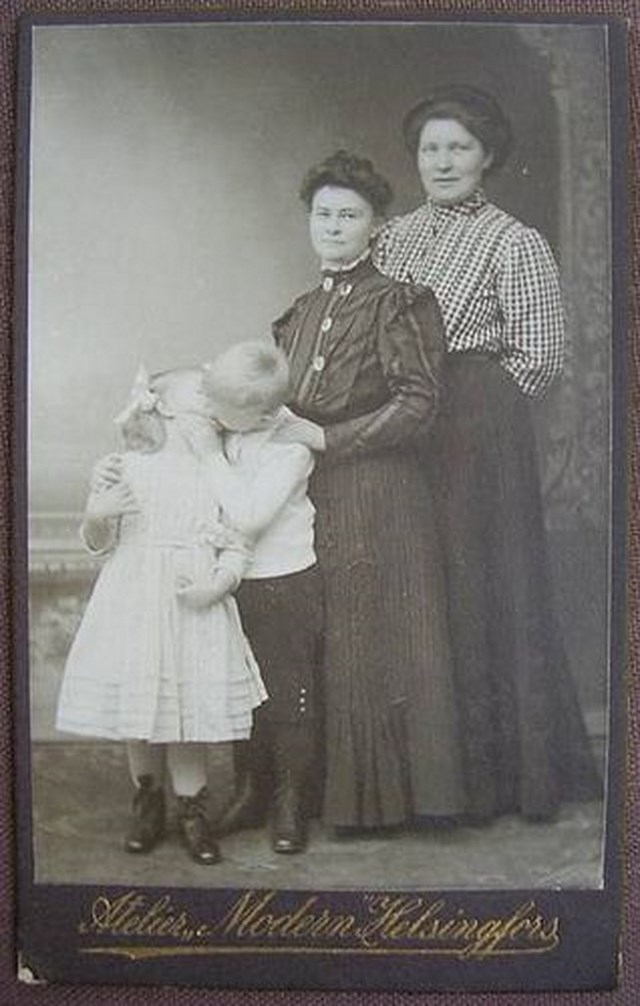 Creepy and strange vintage family photo