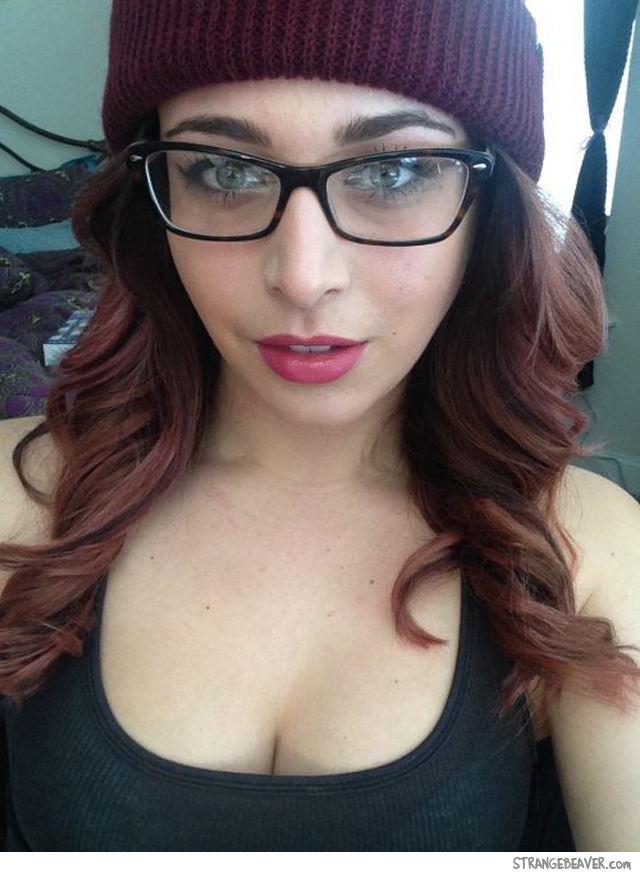 Beautiful girl with glasses 