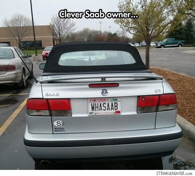 Funny license plates and vanity plates