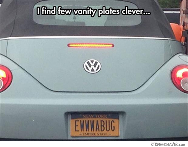 Funny license plates and vanity plates