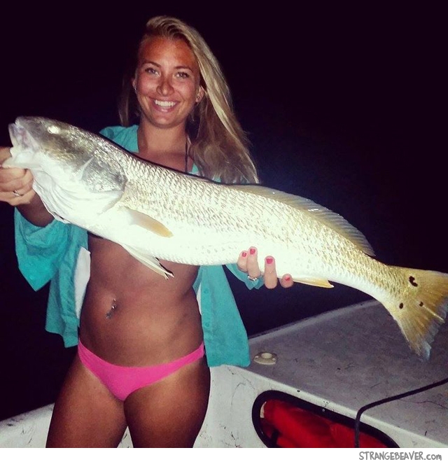 Pretty girl fishing