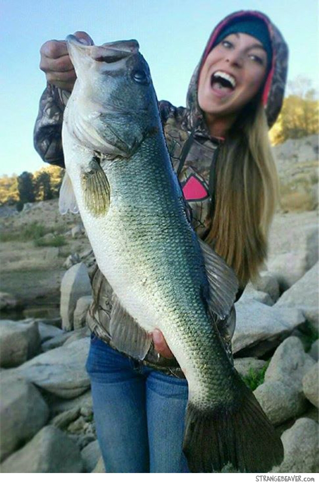 Pretty girl fishing