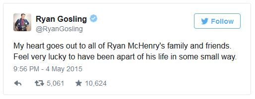 ryan gosling tweet