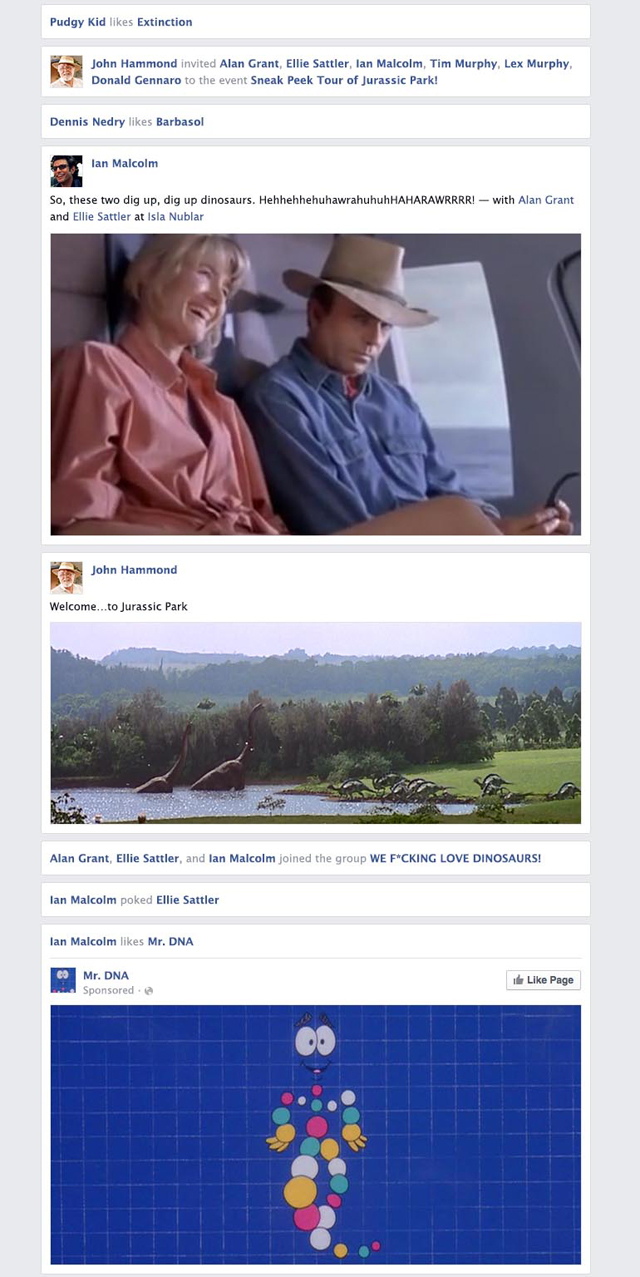 If 'Jurassic Park' Took Place on Facebook