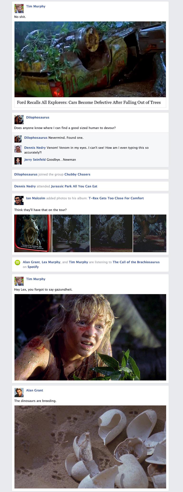 If 'Jurassic Park' Took Place on Facebook