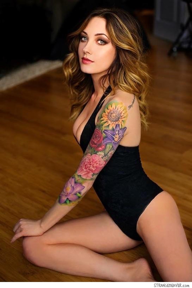 Beautiful girl with tattoos