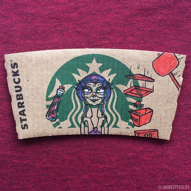Starbucks Sleeve Art - Disney Edition