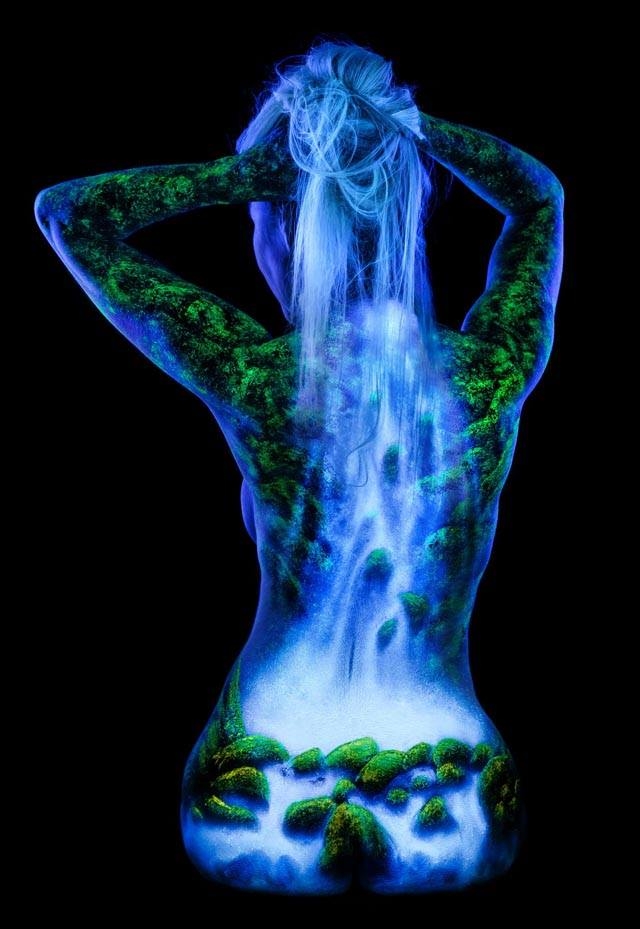 Incredible Black Light Bodyscapes Photography by John Poppleton