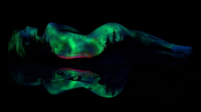 Incredible Black Light Bodyscapes Photography by John Poppleton