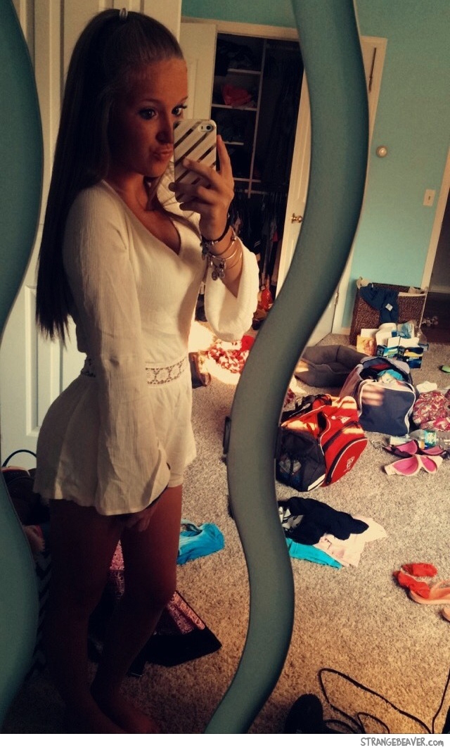 girl in a messy room