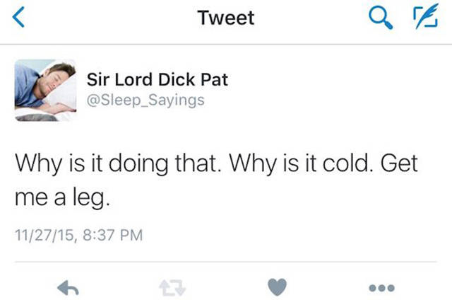 Tweets From A Sleeping Boyfriend