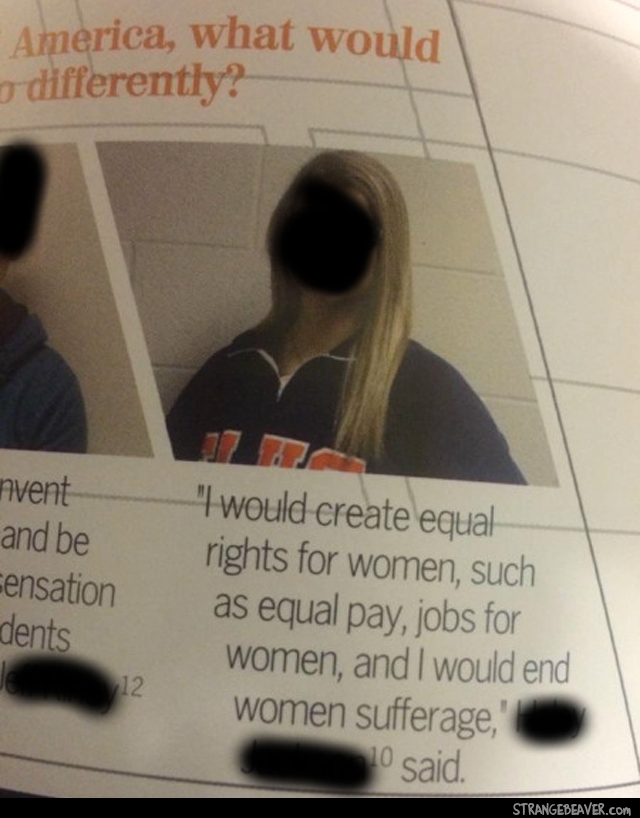 Funny scenes from a yearbook