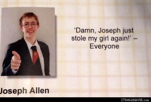 Funny scenes from a yearbook