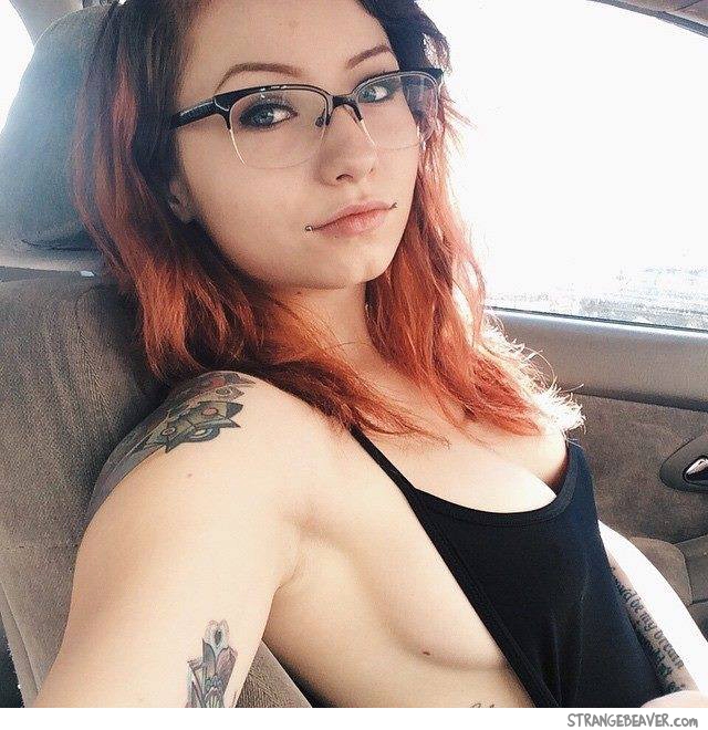Cute girl in car